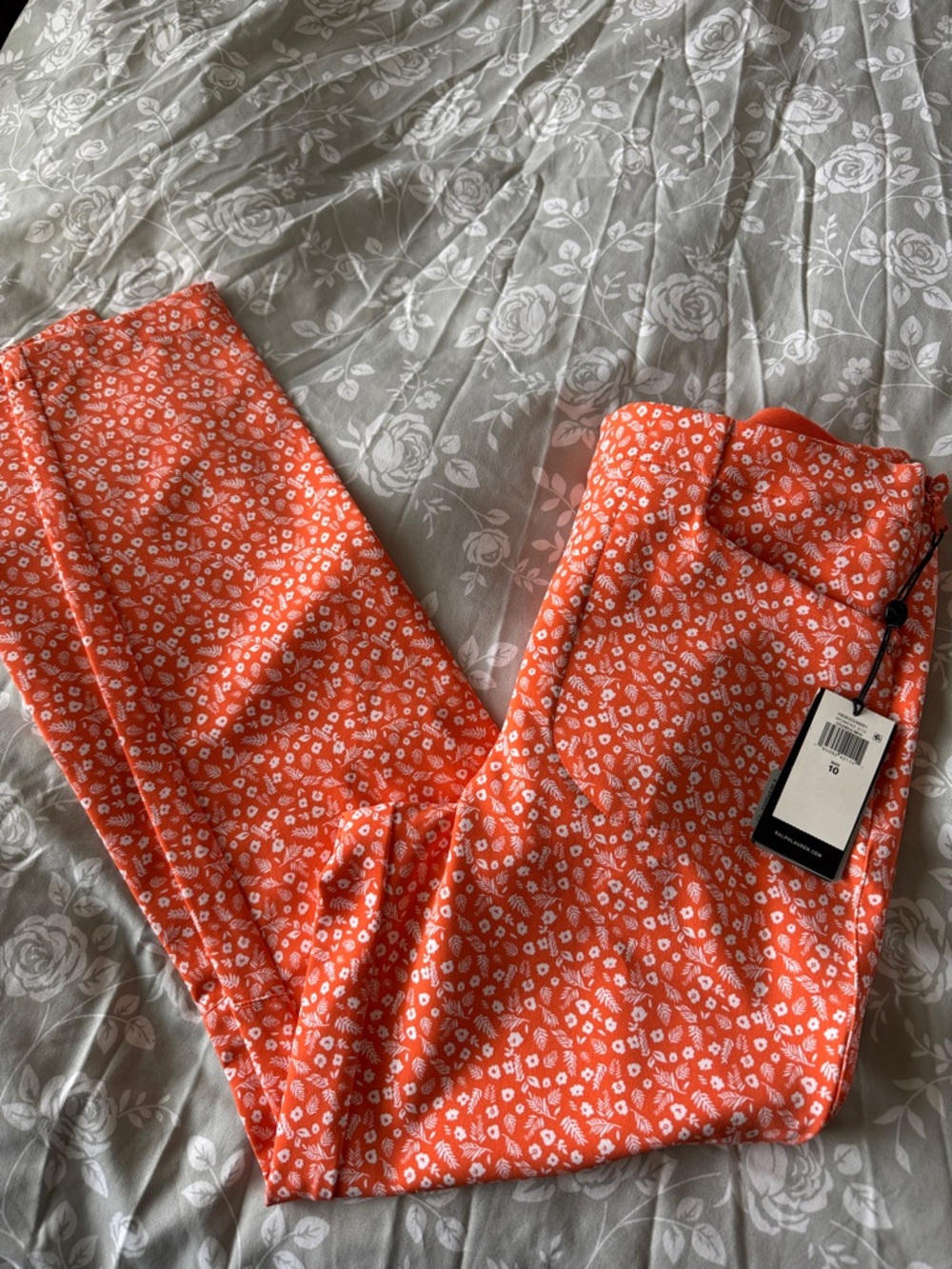 RLX Ralph Lauren Orange Floral Print Eagle Pants